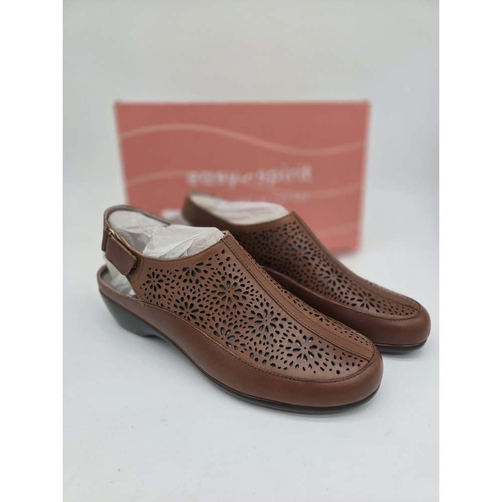 Easy Spirit Dawn Womens Slingback Shoe Brown Leather Size 10 M NEW